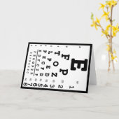 Carte Tableau d'acuité visuelle optométriste (Fleur jaune)