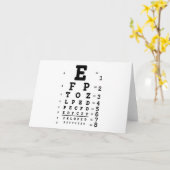 Carte Tableau d'acuité visuelle Optométriste (Fleur jaune)