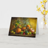 Carte Tableau d'arrangement de citrouille d'automne (Fleur jaune)
