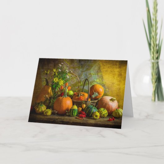 Carte Tableau d'arrangement de citrouille d'automne (Devant)