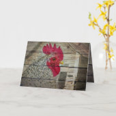 Carte Tableau de la grange de poulet rustique Rooster (Fleur jaune)