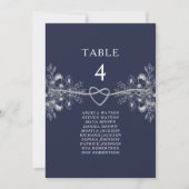 Carte Tableau de mariage bleu marine (Devant)