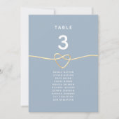 Carte Tableau de placement de mariage bleu poussiéreux a (Devant)