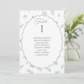 Carte Tableau de placement de mariage ovale vert sauge v (Debout devant)