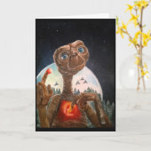 Carte Tableau de portrait Alien par Alfred Fox (Fleur jaune)