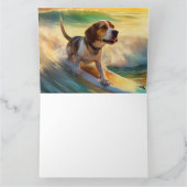 Carte Tableau de surf de plage beagle (Intérieur)