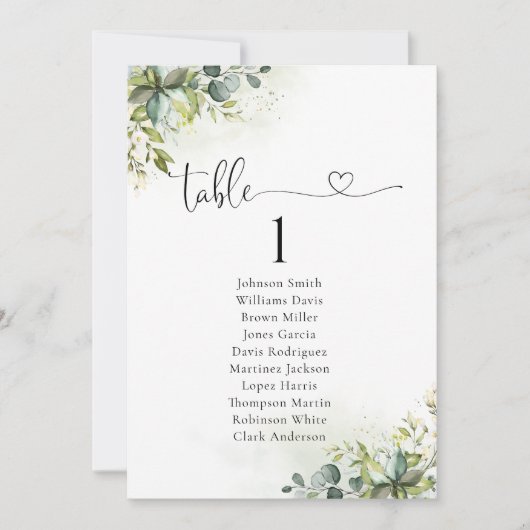 Carte Tableau de verdure (Devant)