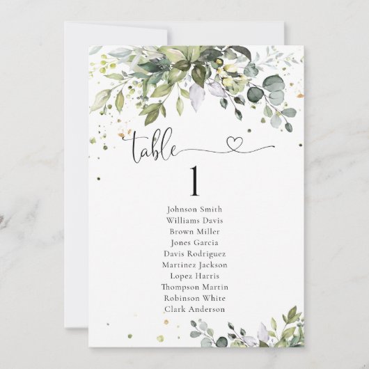 Carte Tableau de verdure (Devant)