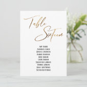 Carte Tableau d'écriture dorée seize plan de table (Debout devant)