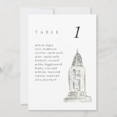 Carte Tableau des sièges Mariages du bâtiment Chrysler d (Devant)