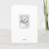 Carte Tableau Dogo Argentino - Art Chien original (Dos)