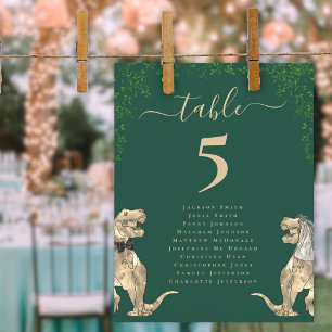 Carte Tableau Mariage à thème Dinosaur Tableau de sièges