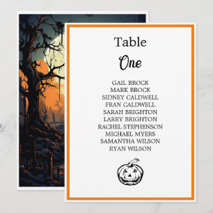 Carte Tableau Mariage Halloween