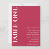 Carte Tableau Mariage Magenta Contemporain (Devant)