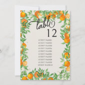 Carte Tableau Mariage Orange Blossom (Devant)