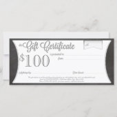 Carte Tableau noir - Certificat cadeau personnalisé (Dos)