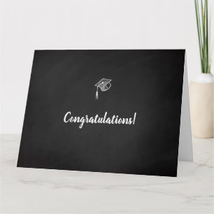 Carte Tableau noir de remise de diplômes