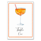 Carte Tableau Numéro Aperol Spritz (Dos)