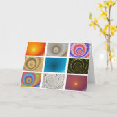 Carte Tableau of Circles Greetings Card (Fleur jaune)