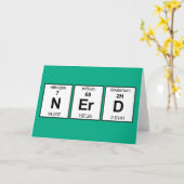 Carte Tableau périodique nerd (Fleur jaune)