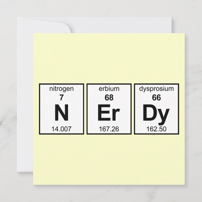 Carte Tableau périodique NErDy (Devant)