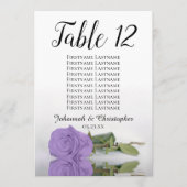 Carte Tableau Rose violet Lavande Grande table (Devant)