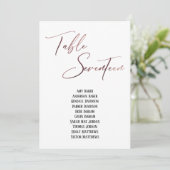 Carte Tableau Rosegold d'écriture manuscrite Dix-sept si (Debout devant)