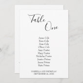 Carte Tableau simple Mariage Isabella (Devant / Derrière)