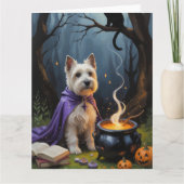 Carte Tableau Whimsical Halloween de Cairn Terrier Chien (Devant)