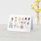 Carte Tableaux d'anatomie humaine (Fleur jaune)