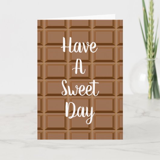 Carte Tablette de chocolat marron à motif (Devant)