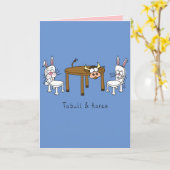 Carte Tabull and Hares - Bunny and Bul Pun Grey Card (Fleur jaune)