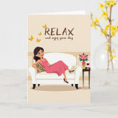 Carte Tâche Coussin Relax Card (Fleur jaune)