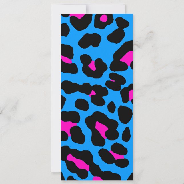 Carte Taches de léopard 80s Corey Tiger (Bleu) (Devant)
