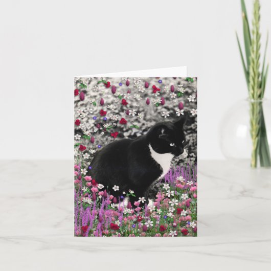 Carte Taches de rousseur en fleurs II - chat de Kitty de (Devant)