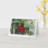 Carte Taches rouges d'automne (Fleur jaune)