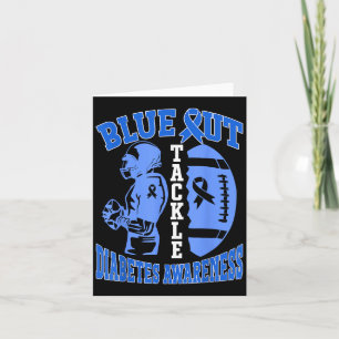 Carte Tackle Bleu pour la sensibilisation au diabète de 