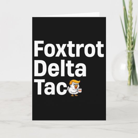 Carte Taco7 Delta Foxtrot Drôle (Devant)