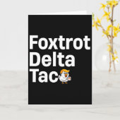 Carte Taco7 Delta Foxtrot Drôle (Fleur jaune)