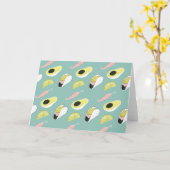 Carte Taco à propos d'amour | Motif d'élément Taco (Fleur jaune)