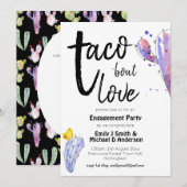 Carte Taco Bout Love FIESTA ENGAGEMENT PARTI Cactus (Devant / Derrière)