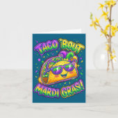 Carte Taco Bout Mardi Gras Fat Tuesday Funny Mexican Foo (Fleur jaune)