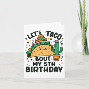 Carte Taco Bout My 5th Birthday Mexican Party Boys