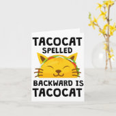 Carte Taco Cat Écrit à l'Envers Est Taco Cat Citation Dr (Fleur jaune)