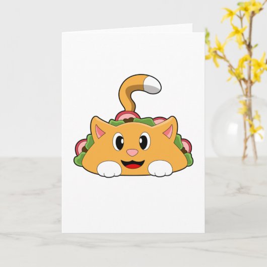 Carte Taco chat (Fleur jaune)