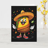 Carte Taco Cinco De Mayo Celebration Drôle (Fleur jaune)