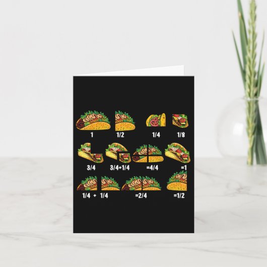 Carte Taco Fraction Math Enseignants Retour À L'École Ed (Devant)