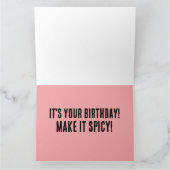 CARTE TACO FUNNY BANNITHDAY GREETING CARD (Intérieur)