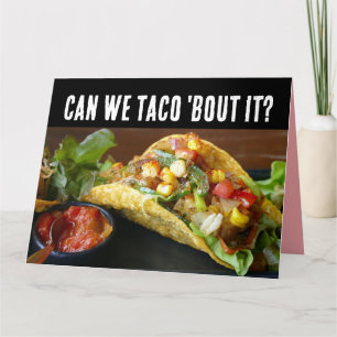 CARTE TACO FUNNY BANNITHDAY GREETING CARD