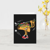 Carte Taco Golf Player Cinco De Mayo Mexicain Golfer Foo (Fleur jaune)